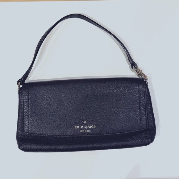 kate spade new york Small Black Leather Purse/Wristlet EUC - Picture 1 of 8